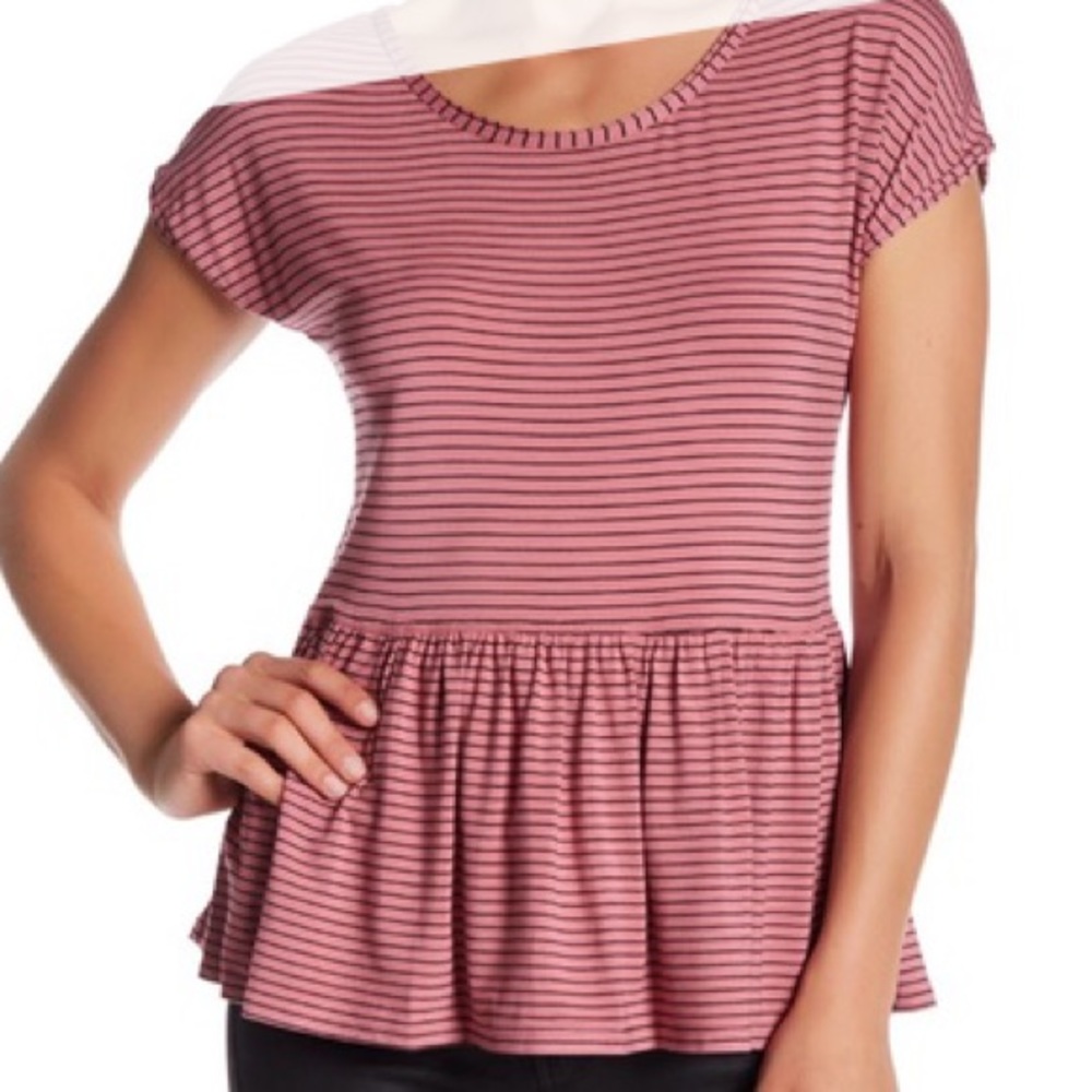Max Studio Nordstrom peplum t shirt top